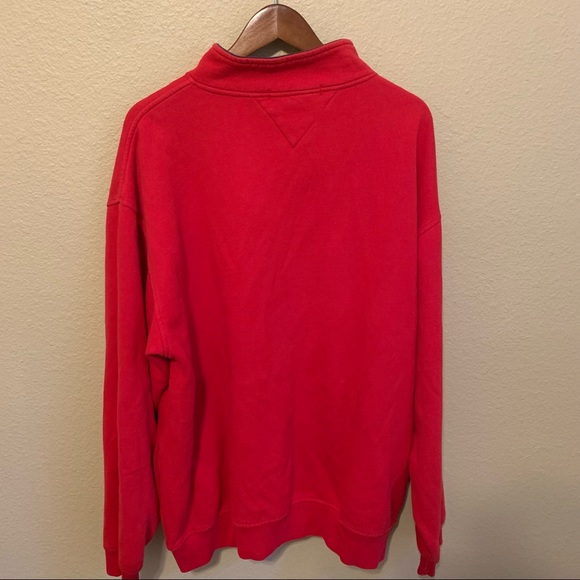 Vintage Tommy Hilfiger Spellout Red 1/4 Zip Jacket - Picture 2 of 3